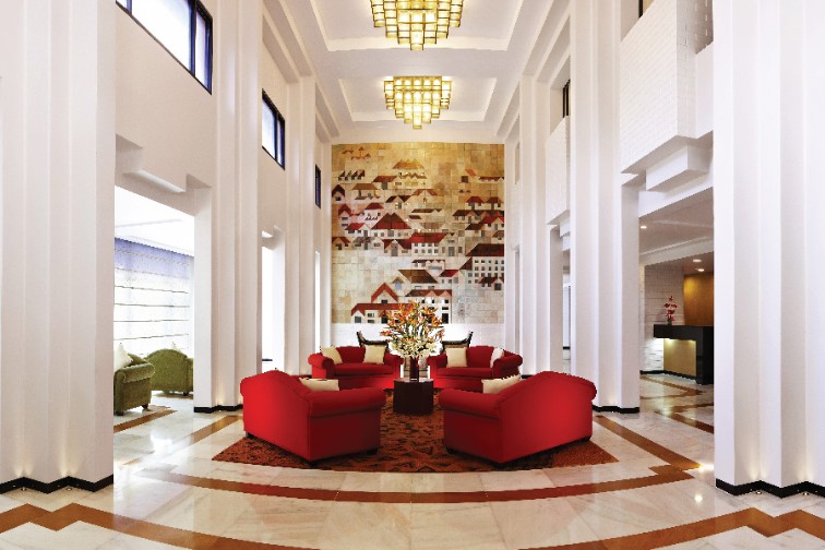 Palatial Lobby at The Gateway Hotel Old Port Road Mangalore