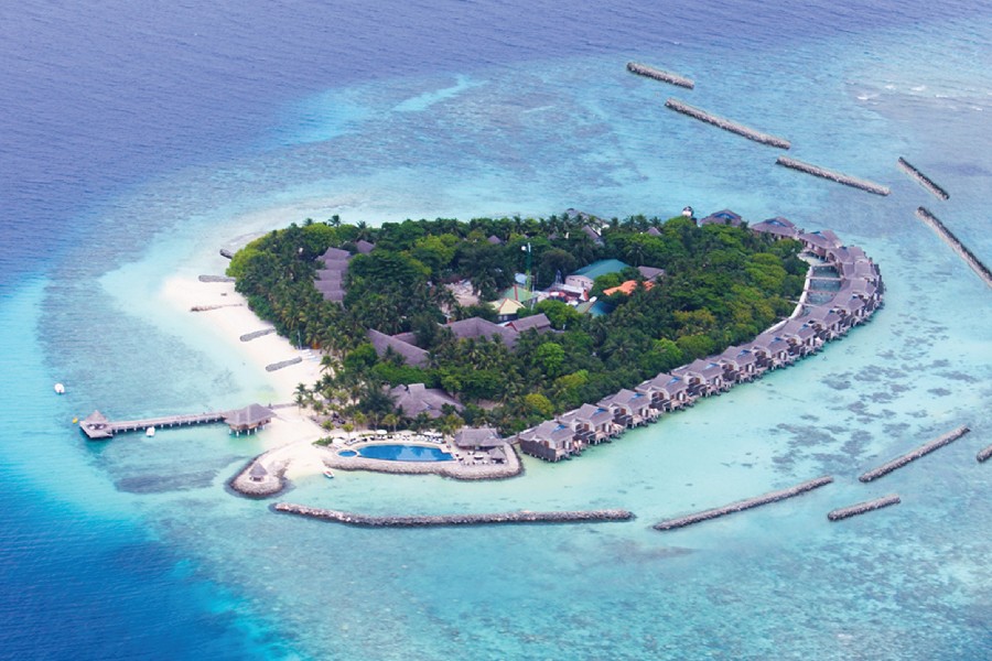 FaÃ§ade View of Taj Coral Reef Resort & Spa, Maldives